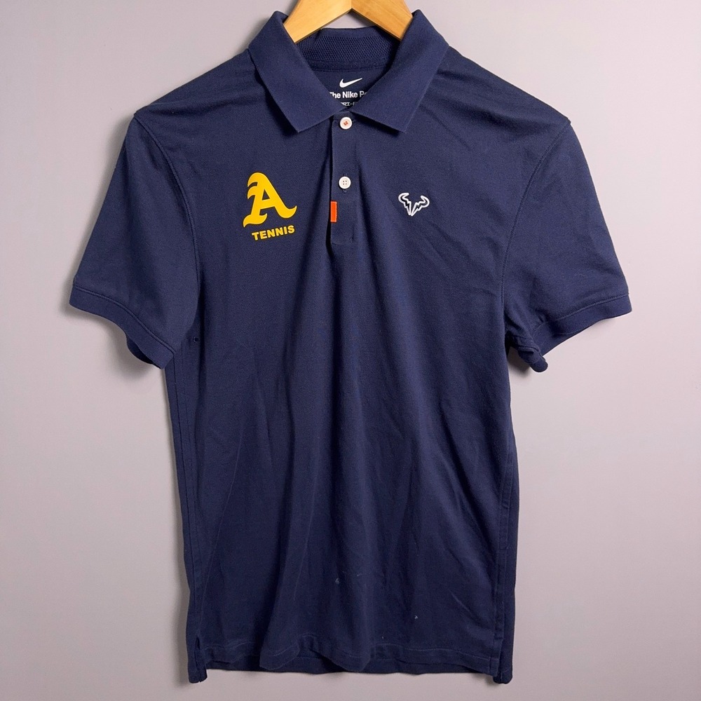 Nike Rafa Nadal Polo Shirt Mens Size Small‎ Dri-Fit Tennis Navy